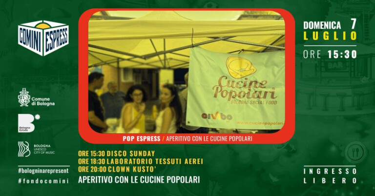 copertina di Pop Espress | Aperitivo sociale con le Cucine Popolari