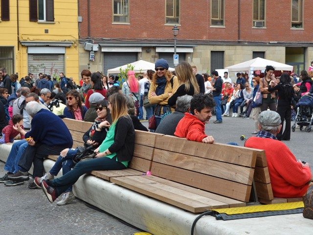 La nuova Piazza San Francesco durante una festa popolare - 2017