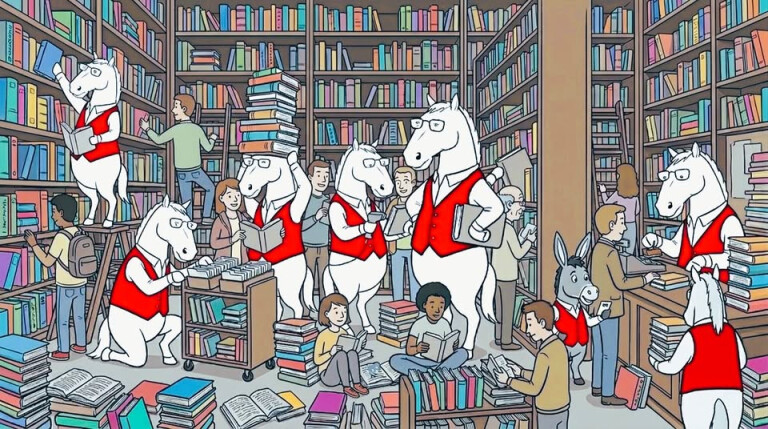 immagine di Libraio, il mestiere di fare il cavallo