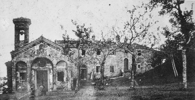 L'antica pieve di Monte Cerere distrutta durante la seconda guerra mondiale - Fonte: Comune di Castel San Pietro (BO)