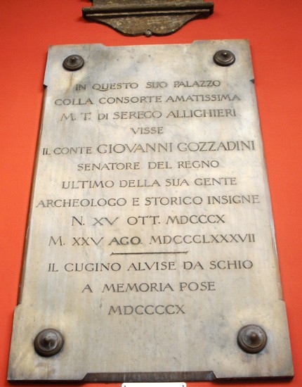 Lapide commemorativa di Giovanni Gozzadini 
