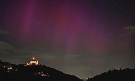 Bologna e l'aurora boreale