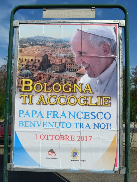 Manifesto di benvenuto per papa Francesco
