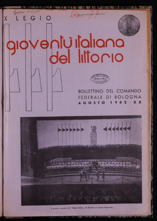 «Gioventù italiana del Littorio. Bollettino del Comando federale di Bologna»