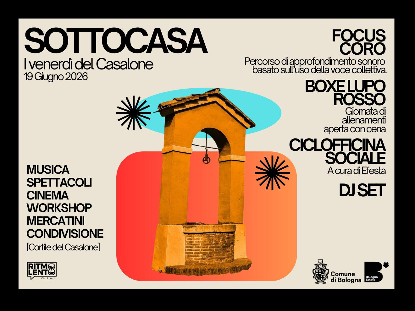 SOTTOCASA – i venerdì del Casalone | Evento del 19 giugno