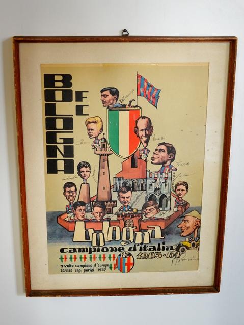 Il Bologna FC campione d'IItalia 1963-64 - Fonte: Mostra Baraccano (BO) - 2015