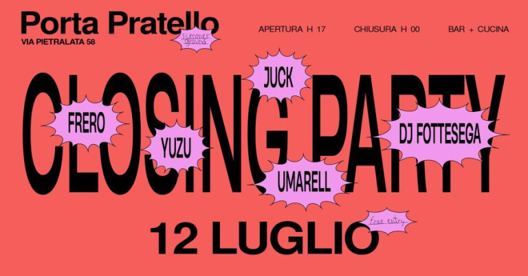 copertina di Closing Party | Drink and Draw  +  live 