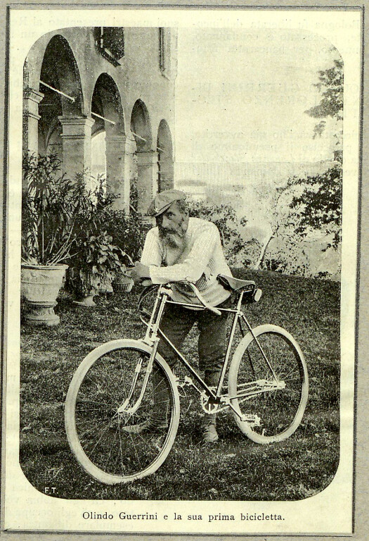 immagine di Olindo Guerrini e la sua prima bicicletta