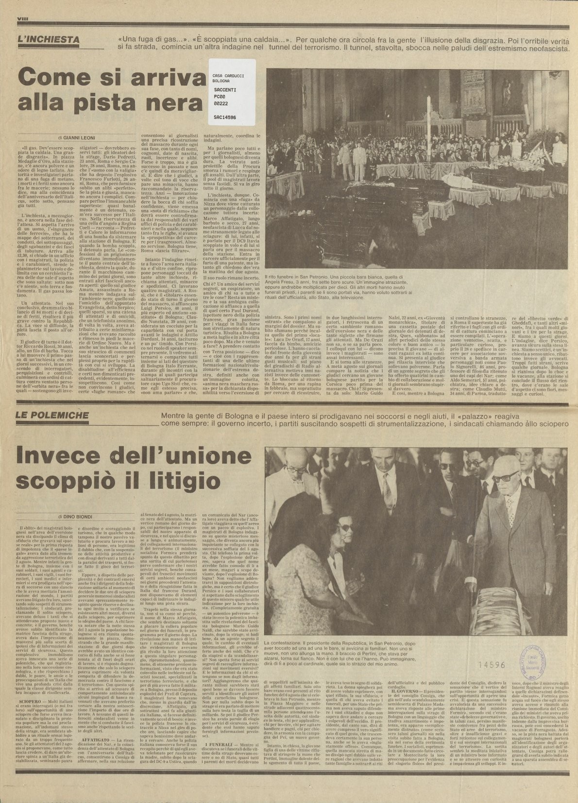 «Il Resto del Carlino» - Un mese dopo