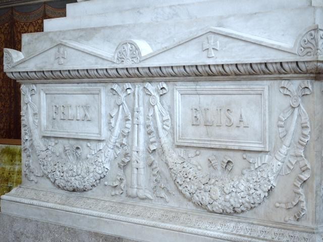 Tomba di Felice e Elisa Baciocchi - particolare - Basilica di S. Petronio (BO)