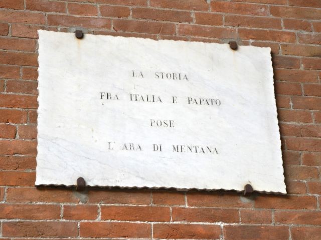 La storia fra Italia e Papato pose l'ara di Mentana