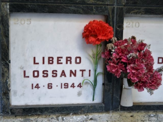 Tomba di Libero Lossanti nel sacrario dei partigiani - Cimitero della Certosa (BO)