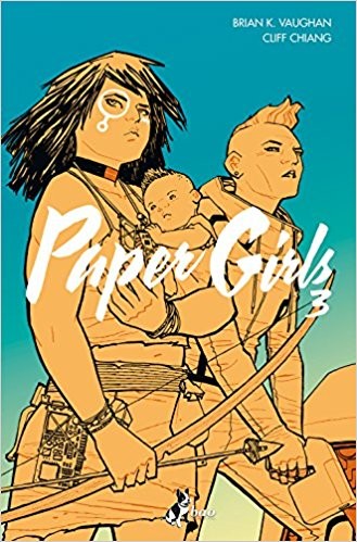 copertina di Brian K. Vaughan, Paper girls, Milano, Bao, 2016