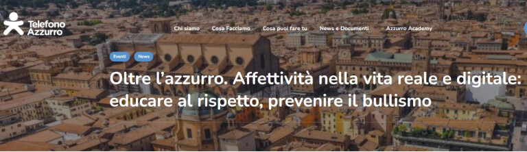 immagine di Oltre l'azzurro.  Affettività nella vita reale e digitale: educare al rispetto, prevenire il bullismo