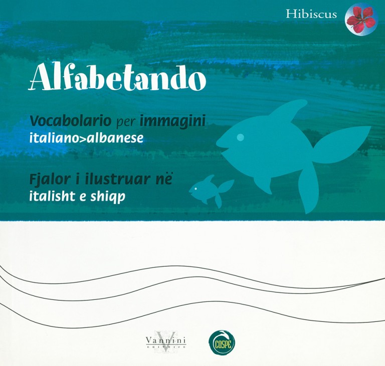 copertina di Alfabetando: vocabolario per immagini italiano-albanese
