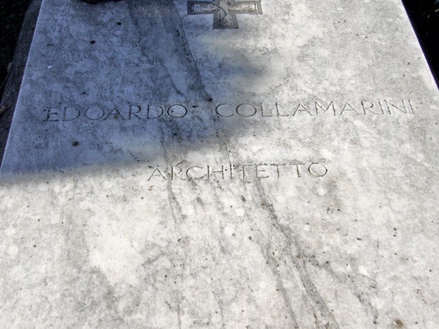 La tomba dell'arch. Collamarini nel cimitero della Certosa (BO) - particolare