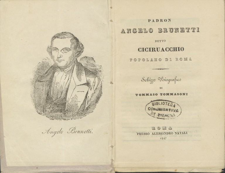 immagine di Tommaso Tommasoni, Padron Angelo Brunetti detto Ciciruacchio (1847)