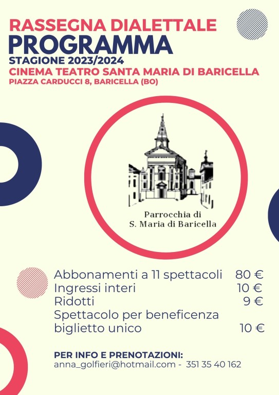 copertina di Teatro Santa Maria di Baricella 2023-2024