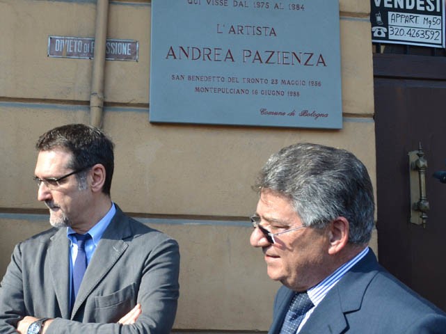 I sindaci di Bologna e San Severo inaugurano la lapide in onore di Andrea Pazienza 