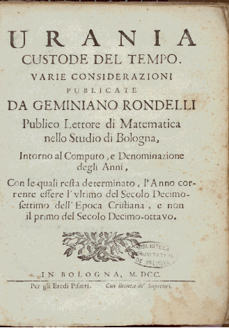 copertina di Urania custode del tempo