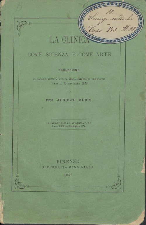 Augusto Murri, La clinica come scienza e come arte (1876)