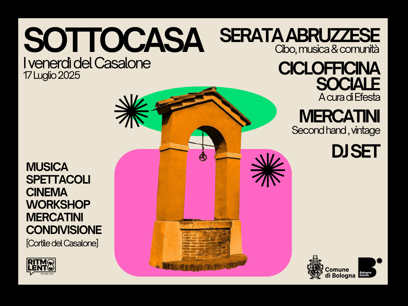 SOTTOCASA – i venerdì del Casalone | Evento del 17 Luglio