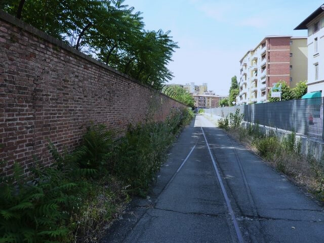 Binario della tramvia Bologna-Pieve di Cento