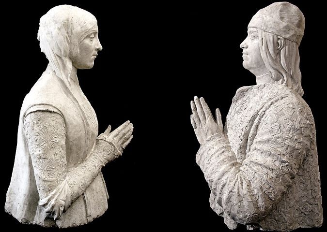 Modelli per i ritratti di Ginevra Sforza e Giovanni II Bentivoglio