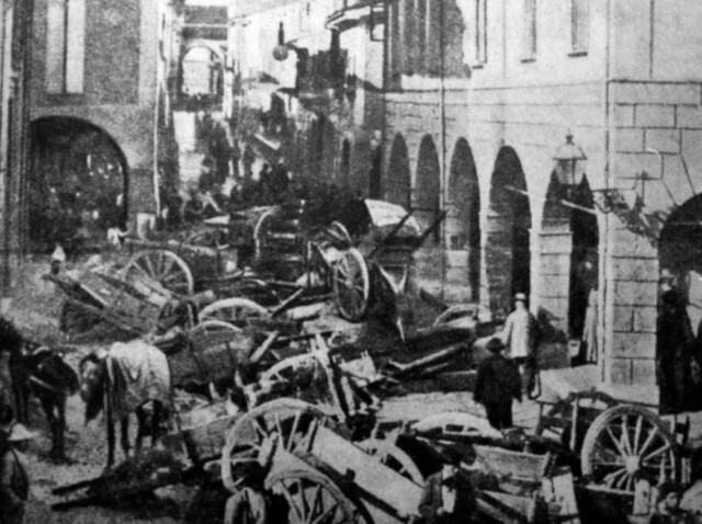 Dimostrazione dei birocciai a Castel S. Pietro