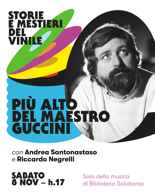 copertina di Più alto del maestro Guccini