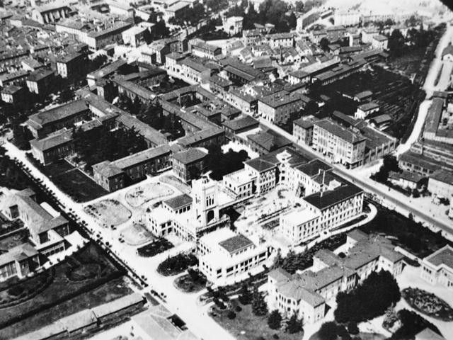 Ospedale Sant'Orsola (BO) - Veduta aerea con gli ampliamenti degli anni Trenta
