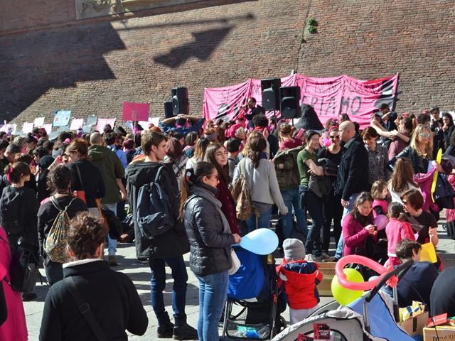 Manifestazione Lotto marzo 2017 - Bologna - Piazza Maggiore