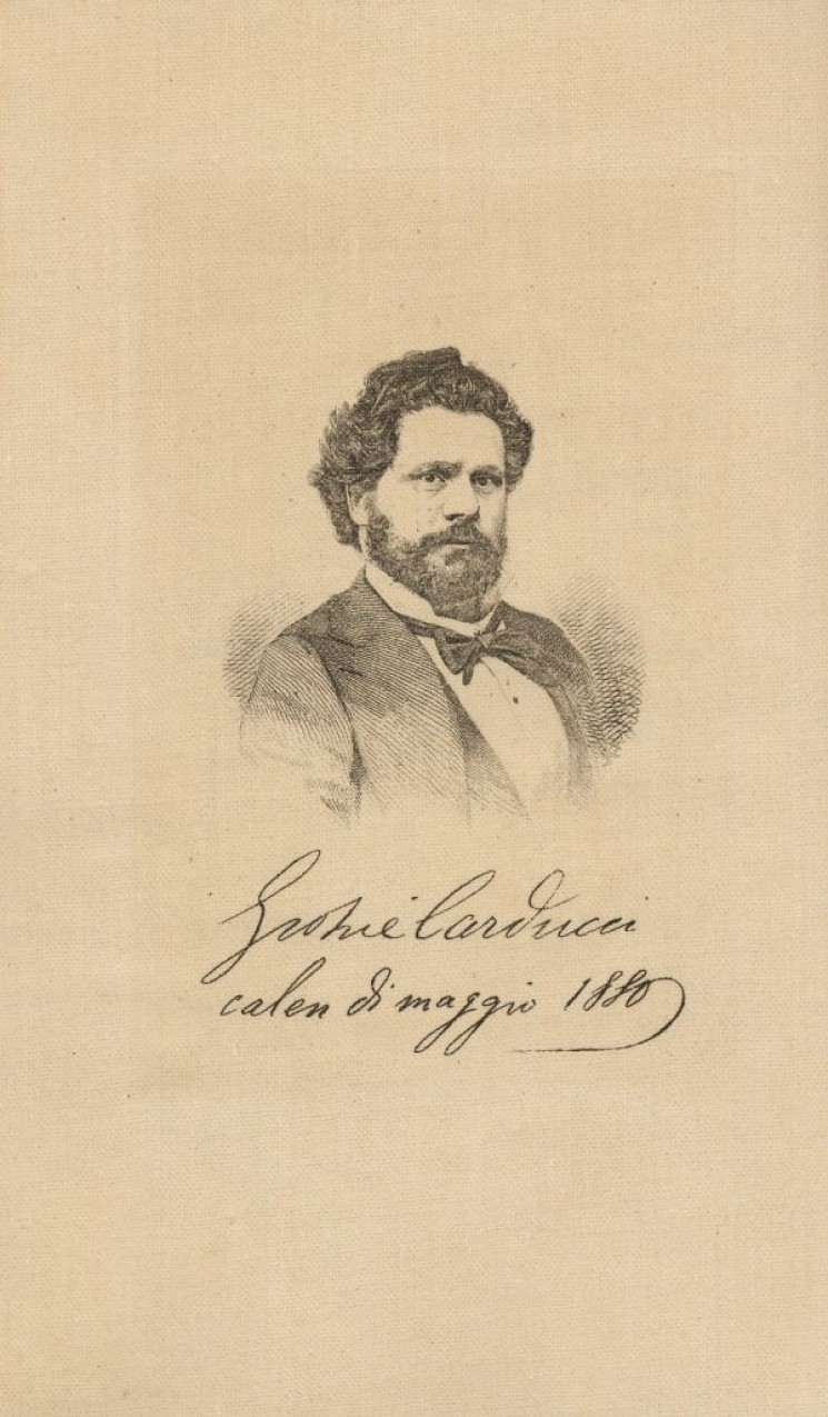 Ritratto di Carducci nella terza edizione delle Odi barbare, 1880