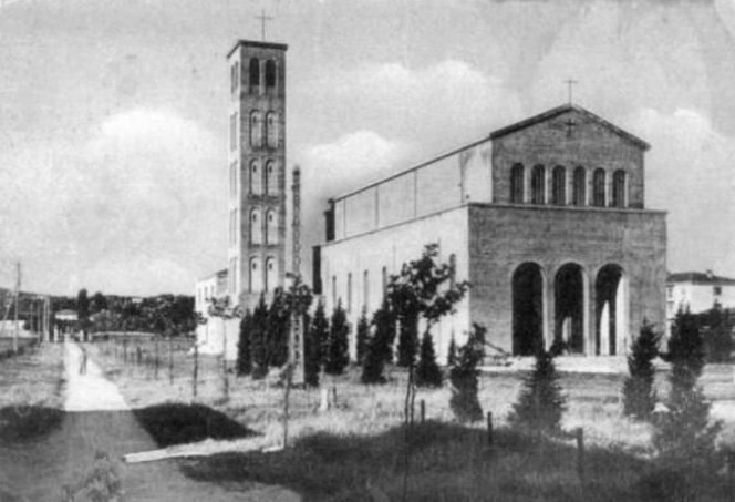 La chiesa di San Lazzaro subito dopo la costruzione - Fonte: Parrocchia di San Lazzaro - www.parrocchiasanlazzaro.it