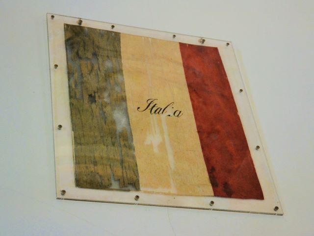 Bandiera italiana usata dagli insorti durante il moto di Savigno 