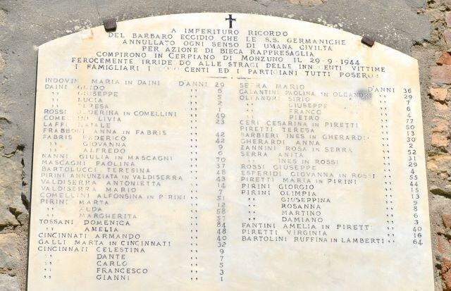 Lapide sui resti dell'oratorio di Cerpiano