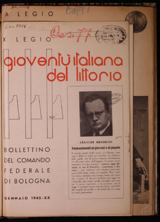 «Gioventù italiana del Littorio. Bollettino del Comando federale di Bologna»