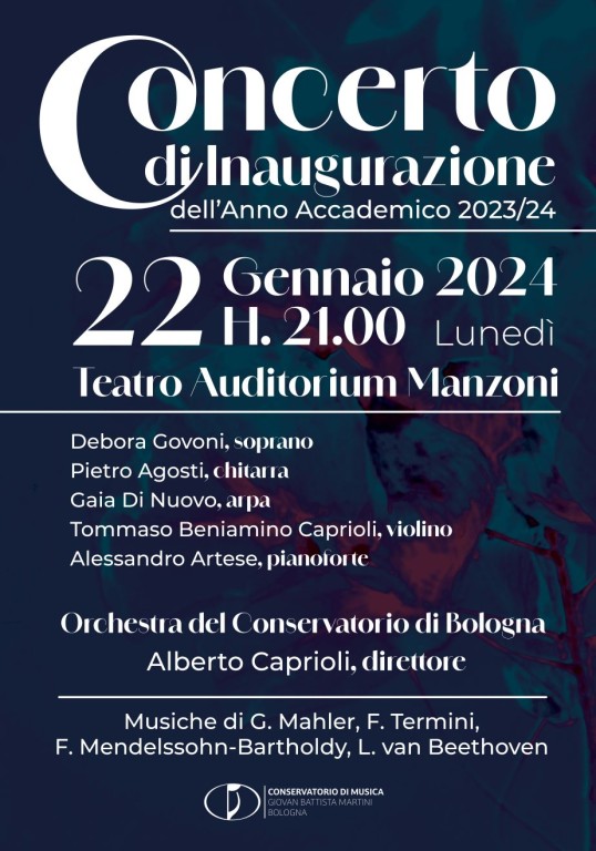 copertina di Concerto di Inaugurazione Anno Accademico 2023/2024