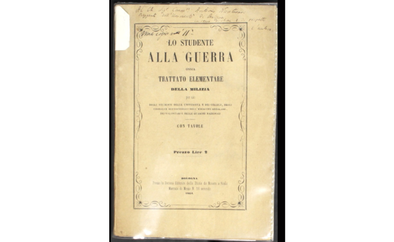 cover of Lo studente alla guerra, ossia nozioni fondamentali di arte militare