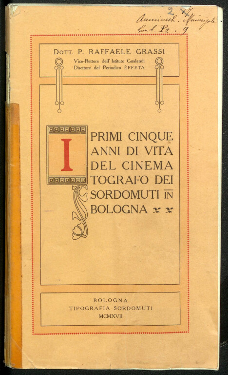 immagine di Il Cinematografo dei sordomuti in Bologna