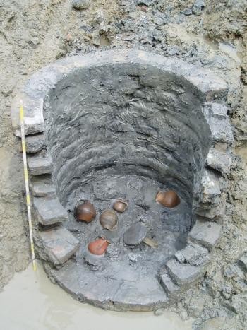 Il pozzo scoperto nella villa romana di Sant'Agata Bolognese