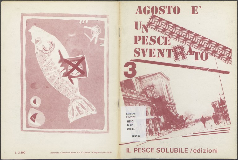 immagine di Alfredo Taracchini [i.e. Antonaros], Agosto è un pesce sventrato (1981)