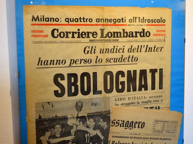 Sbolognati - Prima pagina del "Corriere lombardo" - Fonte: Mostra Baraccano (BO) - 2015