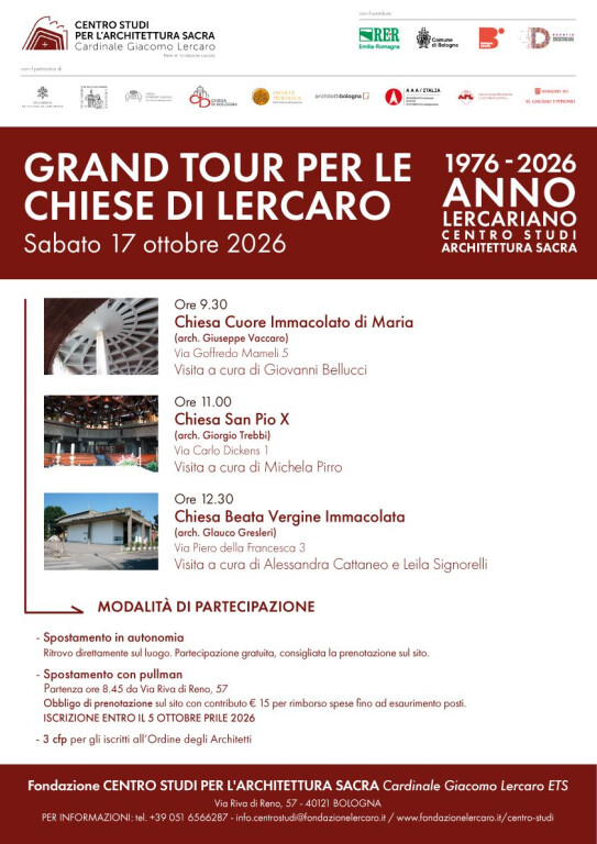 Grand Tour per le chiese di Lercaro
