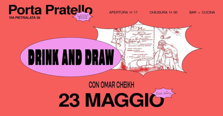 copertina di Drink and Draw con Omar Cheikh