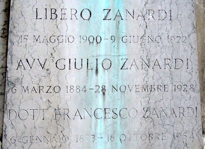 Tomba della famiglia Zanardi 