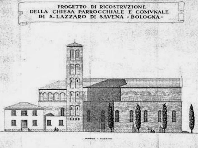 Progetto della nuova chiesa di San Lazzaro - F. Maglioni, R. Bettazzi - Fonte: Parrocchia di San Lazzaro - www.parrocchiasanlazzaro.it