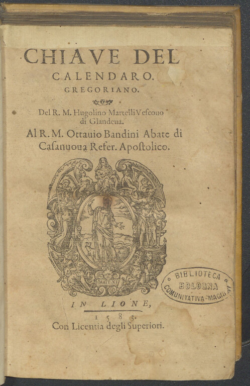 immagine di Ugolino Martelli, La chiave del calendaro gregoriano (1583)