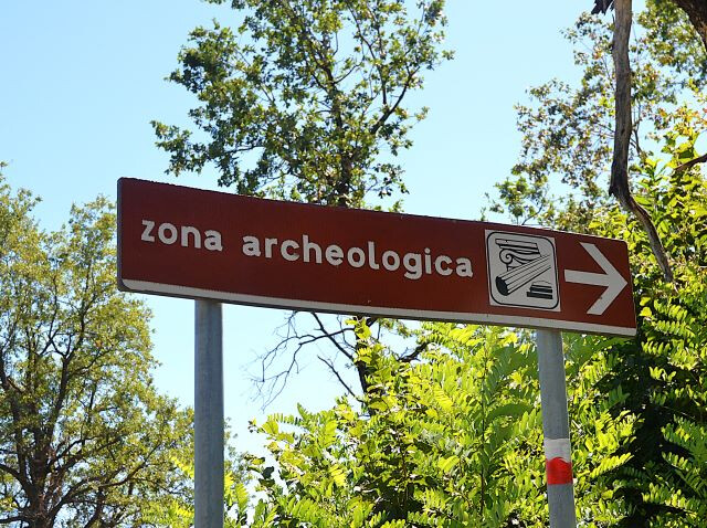 Segnalazione dell'area archeologica