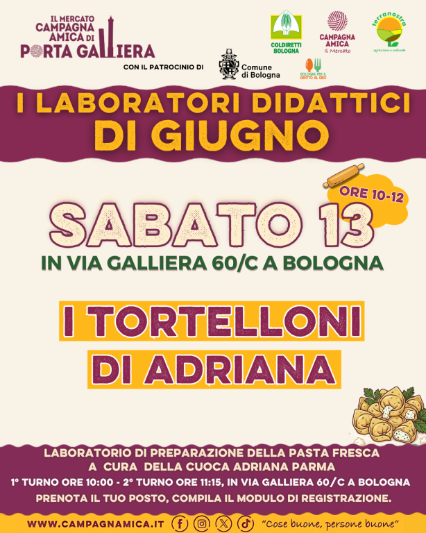Laboratori didattici Giugno Mercato Campagna Amica di Porta Galliera 13 06 26